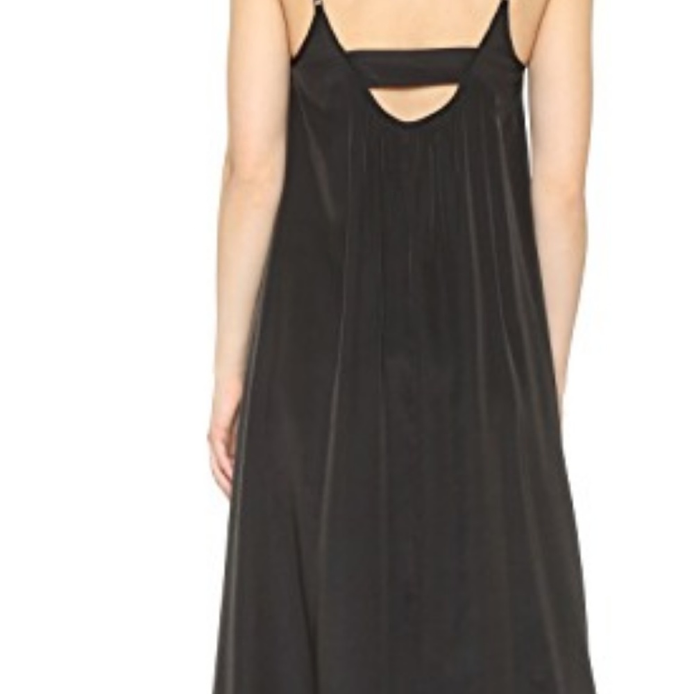 PINK STICH Black Maxi dress with back cut out